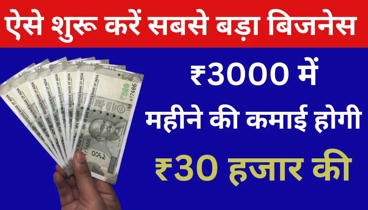 मात्र ₹3000 में शुरू करें यह काम:₹30,000 की होगी हर महीने कमाई।